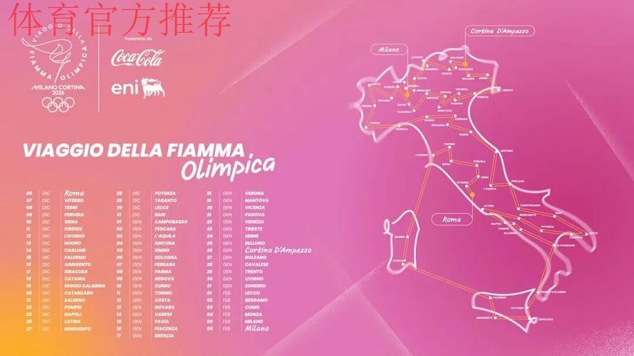 米兰-科尔蒂纳冬奥会公布火炬传递完整路线 米兰-科尔蒂纳冬奥会公布火炬传递完整路线